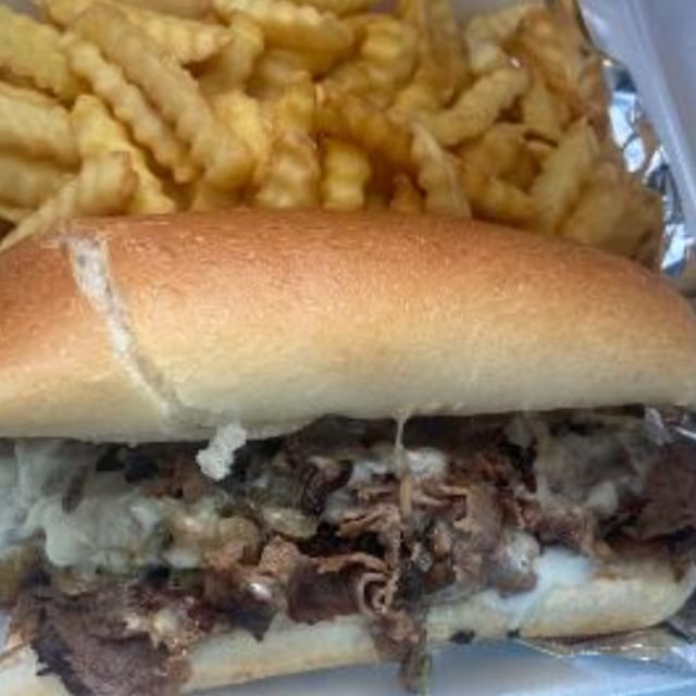 6 inch Steak & Cheese Sub, 5 Wings, French Fries (Daily Special).
